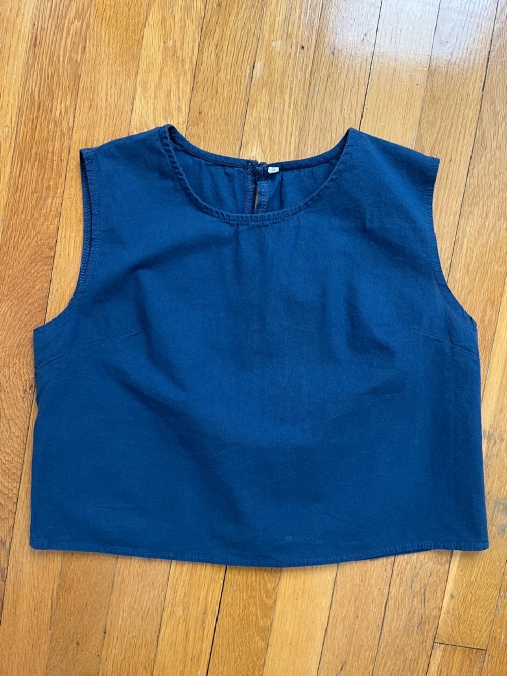 100% Cotton Lightweight Summer Sleeveless Crop Top Blouse Tank Top Size Small - Picture 3 of 10